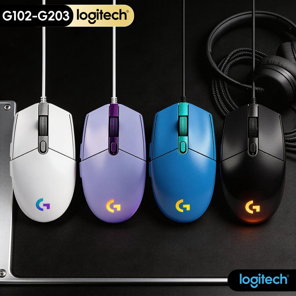 Logitech Mouse G203 - Мышь Logitech G203 G102, Lightsync RGB,