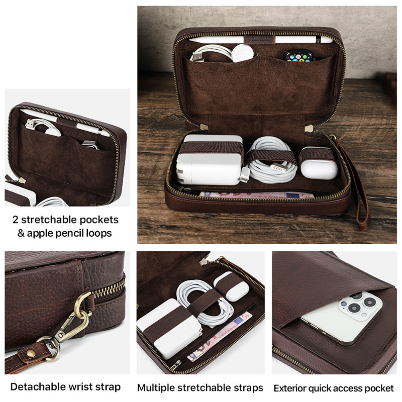 Винтажная коричневая сумка-орг – обзор и цена Tech Accessories Travel