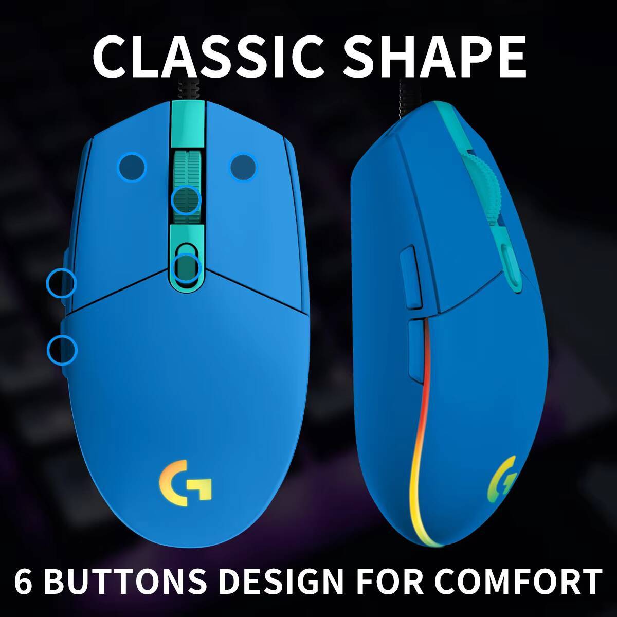 Игровая мышь Logitech G203 LIG – обзор и цена Logitech Mouse G203