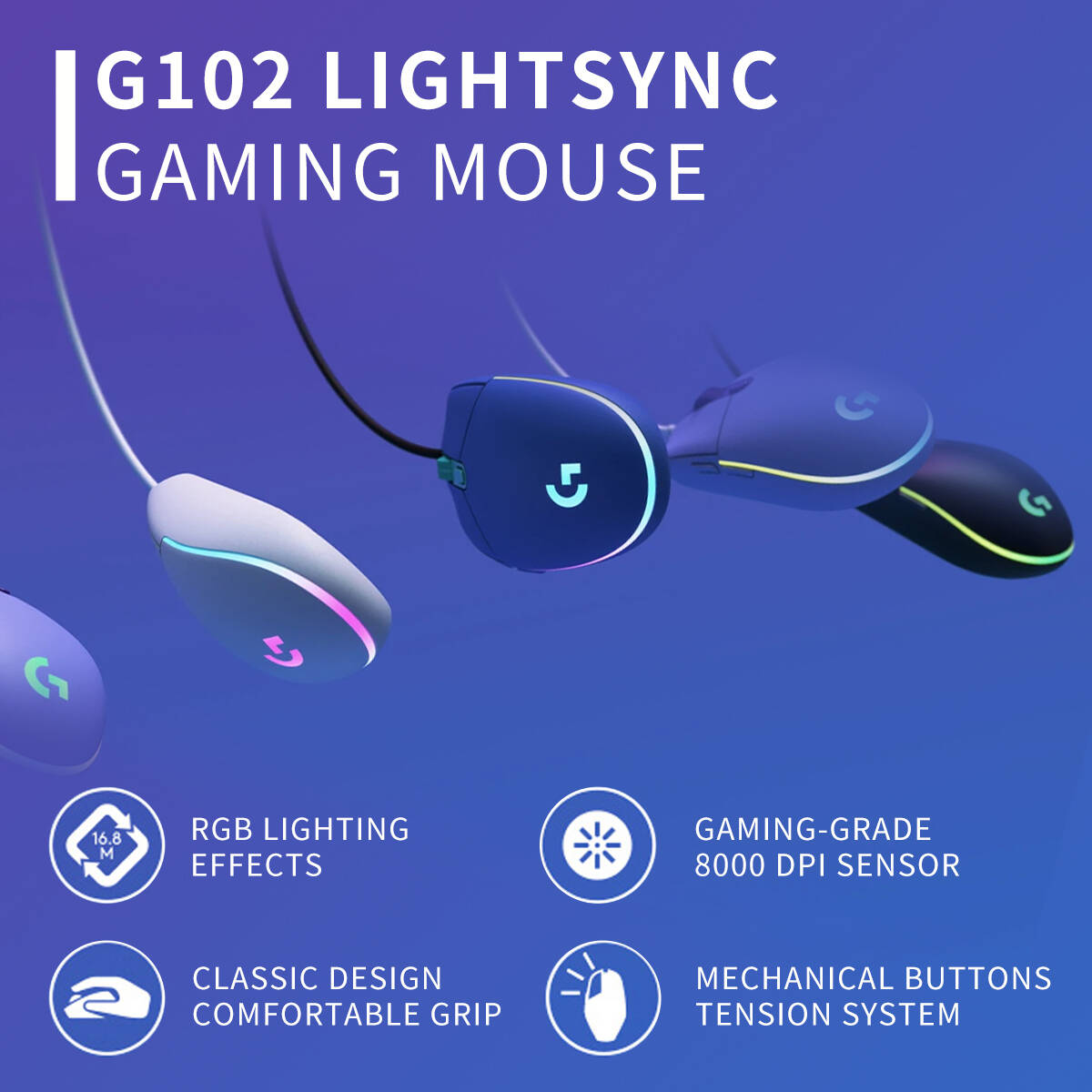 Игровая мышь Logitech G203, кл – обзор и цена Logitech Mouse G203