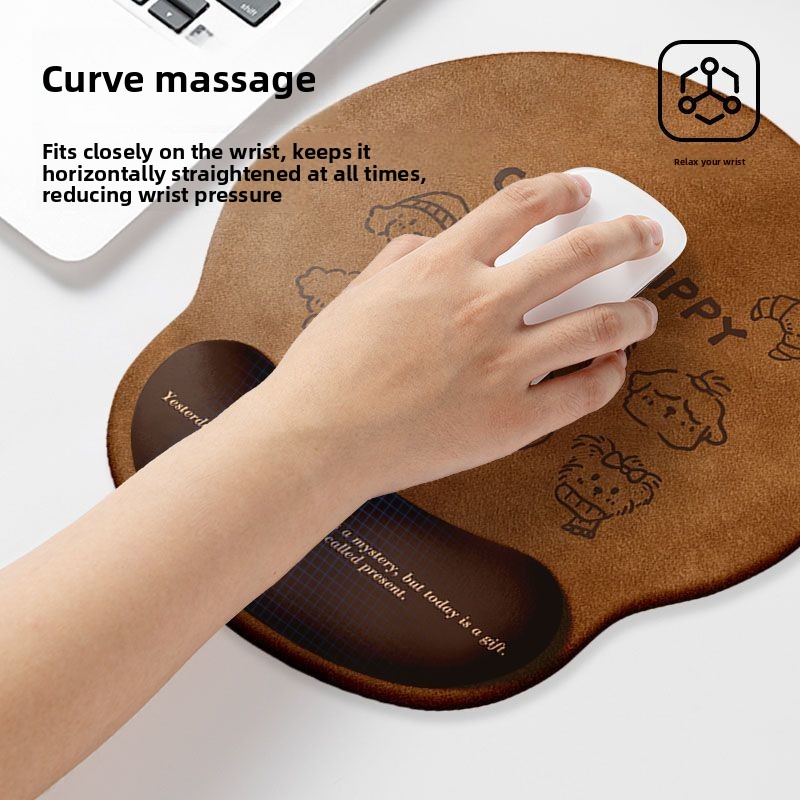 Милый коврик для мыши с рисунк – обзор и цена Keyboard Wrist Pad Leather
